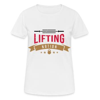 LIFTING NATION Germany - Women's Breathable T-Shirt - white - Front - AI Model Female 172 dark (172cm)