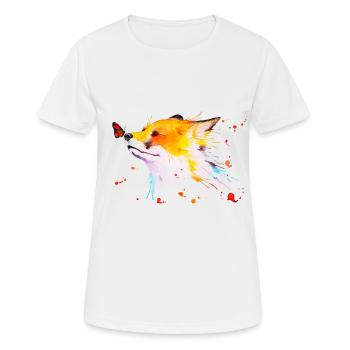 Rotfuchs - Frauen T-Shirt atmungsaktiv - Weiß - Vorne - AI Model Female 172 dark (172cm)