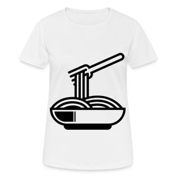 Symbole spaghetti - T-shirt respirant Femme - blanc - Devant - AI Model Female 172 dark (172cm)