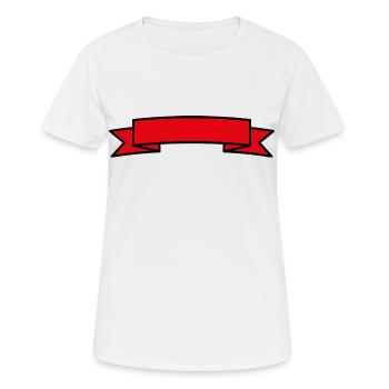 Bannière - Insérer du texte - T-shirt respirant Femme - blanc - Devant - AI Model Female 172 dark (172cm)