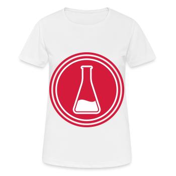 Icône de tube à essai - T-shirt respirant Femme - blanc - Devant - AI Model Female 172 dark (172cm)