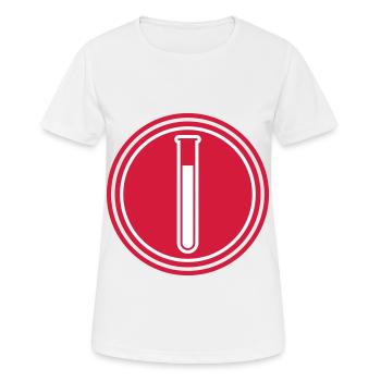 Symbole du tube à essai - T-shirt respirant Femme - blanc - Devant - AI Model Female 172 dark (172cm)