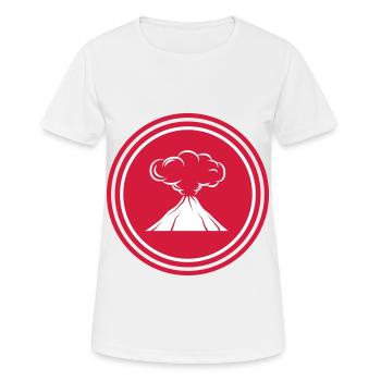 Vulkan icon symbol - Frauen T-Shirt atmungsaktiv - Weiß - Vorne - AI Model Female 172 dark (172cm)