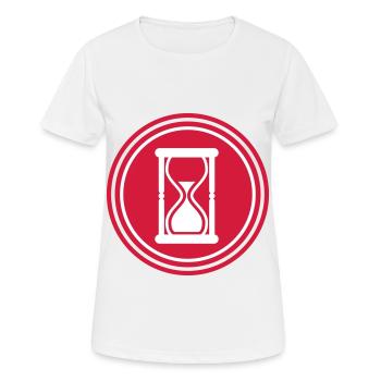 Sanduhr Symbol - Frauen T-Shirt atmungsaktiv - Weiß - Vorne - AI Model Female 172 dark (172cm)