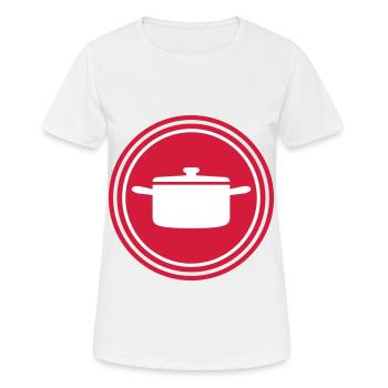 kochtopf Icon - Frauen T-Shirt atmungsaktiv - Weiß - Vorne - AI Model Female 172 dark (172cm)