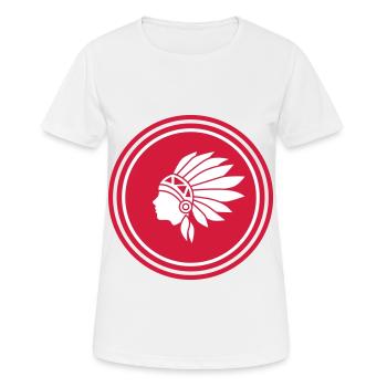Tête d’Indien - T-shirt respirant Femme - blanc - Devant - AI Model Female 172 dark (172cm)