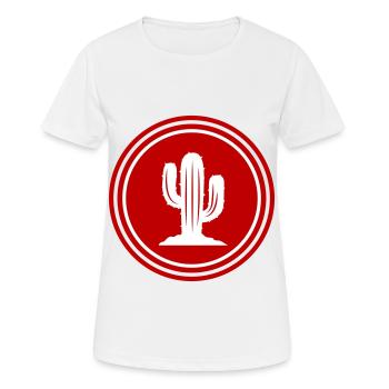 Élément Cactus - T-shirt respirant Femme - blanc - Devant - AI Model Female 172 dark (172cm)