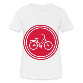 Fahrrad Icon - Frauen T-Shirt atmungsaktiv - Weiß - Vorne - AI Model Female 172 dark (172cm)