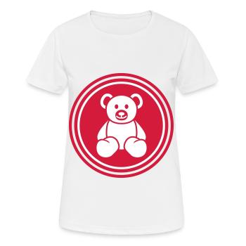 Ours en peluche - T-shirt respirant Femme - blanc - Devant - AI Model Female 172 dark (172cm)