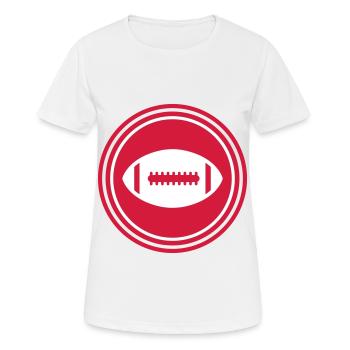Icône Football Icône - T-shirt respirant Femme - blanc - Devant - AI Model Female 172 dark (172cm)