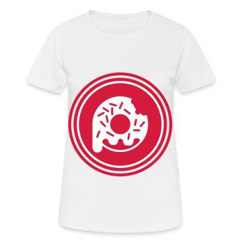 Manger des beignets - T-shirt respirant Femme - blanc - Devant - AI Model Female 172 dark (172cm)