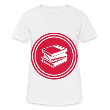 Lire des livres - T-shirt respirant Femme - blanc - Devant - AI Model Female 172 dark (172cm)