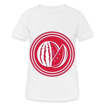 Melone Frucht - Frauen T-Shirt atmungsaktiv - Weiß - Vorne - AI Model Female 172 dark (172cm)