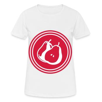 Symbole du fruit de la poire - T-shirt respirant Femme - blanc - Devant - AI Model Female 172 dark (172cm)