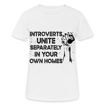 Introvertiert Schüchtern Antisozial - Frauen T-Shirt atmungsaktiv - Weiß - Vorne - AI Model Female 172 dark (172cm)
