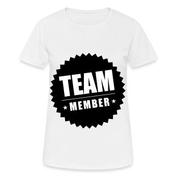 Membres de l’équipe - T-shirt respirant Femme - blanc - Devant - AI Model Female 172 dark (172cm)