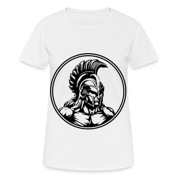 Spartan Warrior Gladiator Muskeln - Frauen T-Shirt atmungsaktiv - Weiß - Vorne - AI Model Female 172 dark (172cm)
