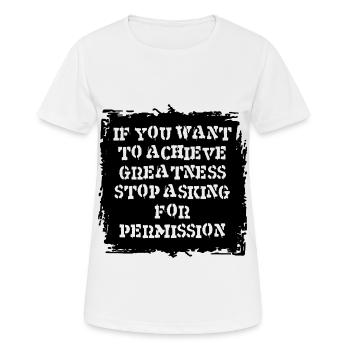 SI VOUS VOULEZ ATTEINDRE LA GRANDEUR Citation Motivation - T-shirt respirant Femme - blanc - Devant - AI Model Female 172 dark (172cm)