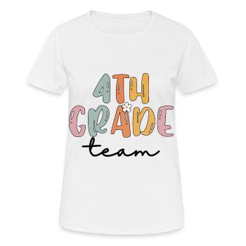 Équipe 4th Grade Squad École élémentaire - T-shirt respirant Femme - blanc - Devant - AI Model Female 172 dark (172cm)