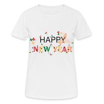 ALLES GUTE ZUM NEUEN JAHR - Frauen T-Shirt atmungsaktiv - Weiß - Vorne - AI Model Female 172 dark (172cm)