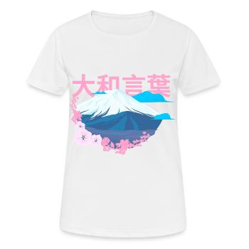 Esthétique japonaise Mont Everest Montagne chinoise - T-shirt respirant Femme - blanc - Devant - AI Model Female 172 dark (172cm)