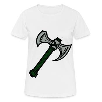Élément de hache - T-shirt respirant Femme - blanc - Devant - AI Model Female 172 dark (172cm)