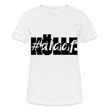 Kölle Hashtag Alaaf - Frauen T-Shirt atmungsaktiv - Weiß - Vorne - AI Model Female 172 dark (172cm)