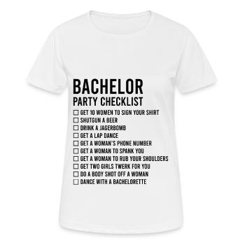 Junggesellenabschied - Frauen T-Shirt atmungsaktiv - Weiß - Vorne - AI Model Female 172 dark (172cm)