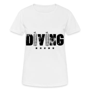 plongée plongée - T-shirt respirant Femme - blanc - Devant - AI Model Female 172 dark (172cm)