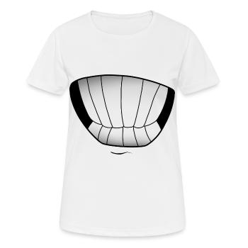 Mouth mask cartoon / manga style - Women's Breathable T-Shirt - white - Front - AI Model Female 172 dark (172cm)