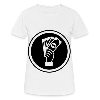 Money Money silhouette - Women's Breathable T-Shirt - white - Front - AI Model Female 172 dark (172cm)