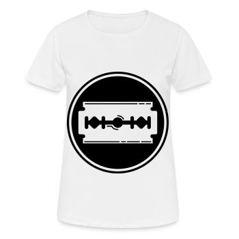 Icône de lame de rasoir Icône - T-shirt respirant Femme - blanc - Devant - AI Model Female 172 dark (172cm)