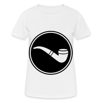 Pfeife rauchen - Frauen T-Shirt atmungsaktiv - Weiß - Vorne - AI Model Female 172 dark (172cm)