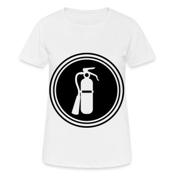 Symbole d’extincteur - T-shirt respirant Femme - blanc - Devant - AI Model Female 172 dark (172cm)