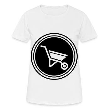 Symbole de brouette - T-shirt respirant Femme - blanc - Devant - AI Model Female 172 dark (172cm)