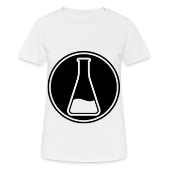 Icône de tube à essai - T-shirt respirant Femme - blanc - Devant - AI Model Female 172 dark (172cm)