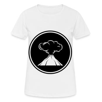 Icône de volcan - T-shirt respirant Femme - blanc - Devant - AI Model Female 172 dark (172cm)