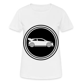 Auto Rennfahrer - Frauen T-Shirt atmungsaktiv - Weiß - Vorne - AI Model Female 172 dark (172cm)