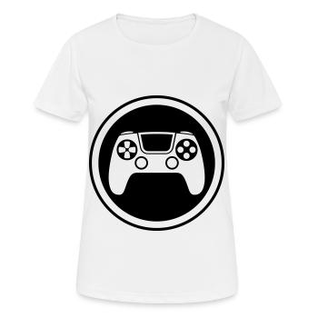 Gamepad Symbol Controller - Frauen T-Shirt atmungsaktiv - Weiß - Vorne - AI Model Female 172 dark (172cm)