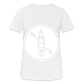 Kanu icon - Frauen T-Shirt atmungsaktiv - Weiß - Vorne - AI Model Female 172 dark (172cm)