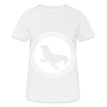 seehund tier - Frauen T-Shirt atmungsaktiv - Weiß - Vorne - AI Model Female 172 dark (172cm)