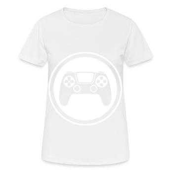 Gamepad Symbol Controller - Frauen T-Shirt atmungsaktiv - Weiß - Vorne - AI Model Female 172 dark (172cm)