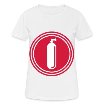 Sauerstoff Tauchen symbol - Frauen T-Shirt atmungsaktiv - Weiß - Vorne - AI Model Female 172 dark (172cm)