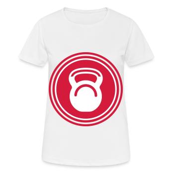 Hantel gewichte icon - Frauen T-Shirt atmungsaktiv - Weiß - Vorne - AI Model Female 172 dark (172cm)
