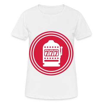 One-armed bandit silhouette icon - Women's Breathable T-Shirt - white - Front - AI Model Female 172 dark (172cm)