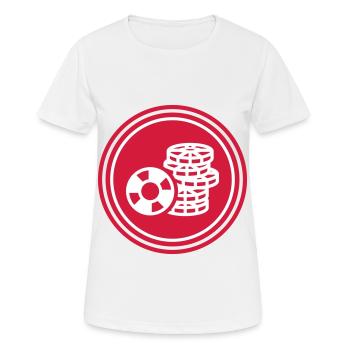 Icône de jeton de poker - T-shirt respirant Femme - blanc - Devant - AI Model Female 172 dark (172cm)