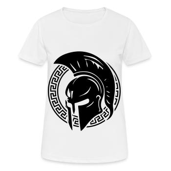 Casque Spartan Gladiator Sparta - T-shirt respirant Femme - blanc - Devant - AI Model Female 172 dark (172cm)