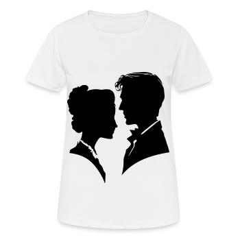 Couple Wedding Couple Marriage - Women's Breathable T-Shirt - white - Front - AI Model Female 172 dark (172cm)