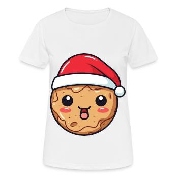 Biscuit Christmas Comic - Women's Breathable T-Shirt - white - Front - AI Model Female 172 dark (172cm)