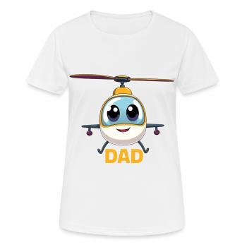 Papa hélicoptère - T-shirt respirant Femme - blanc - Devant - AI Model Female 172 dark (172cm)